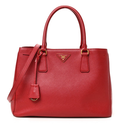 Prada Saffiano Medium Galleria Double Zip Tote Fuoco 1 of 8