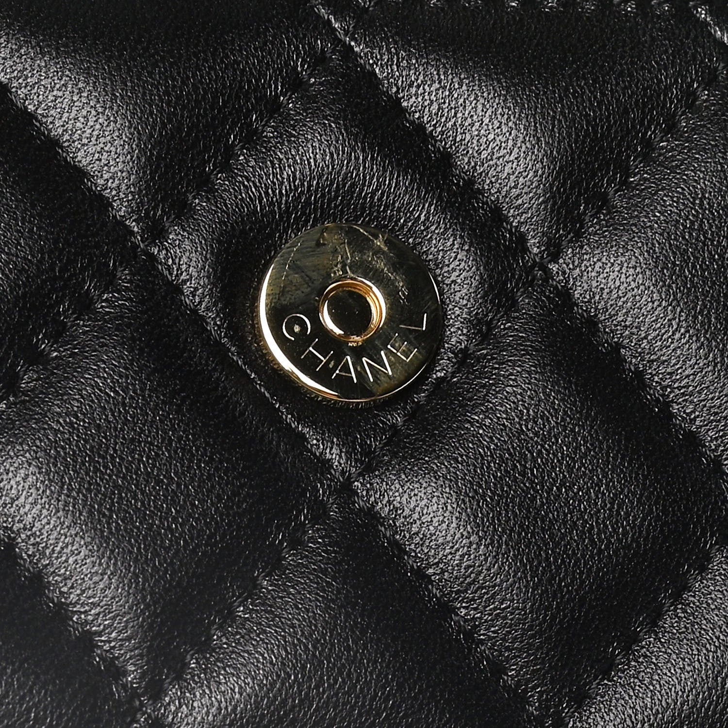 Chanel Lambskin Quilted CC Hook Card Holder Black 7 of 13