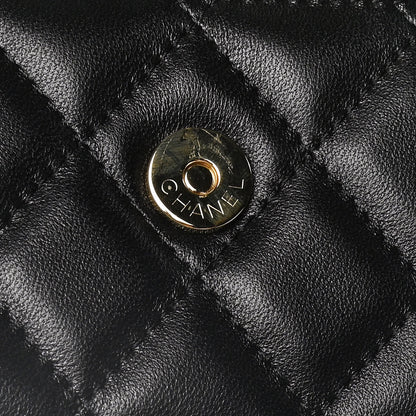 Chanel Lambskin Quilted CC Hook Card Holder Black 7 of 13