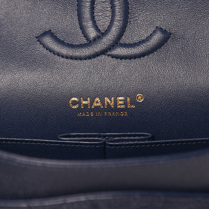 Chanel Caviar Quilted Medium Double Flap Navy 6 of 10