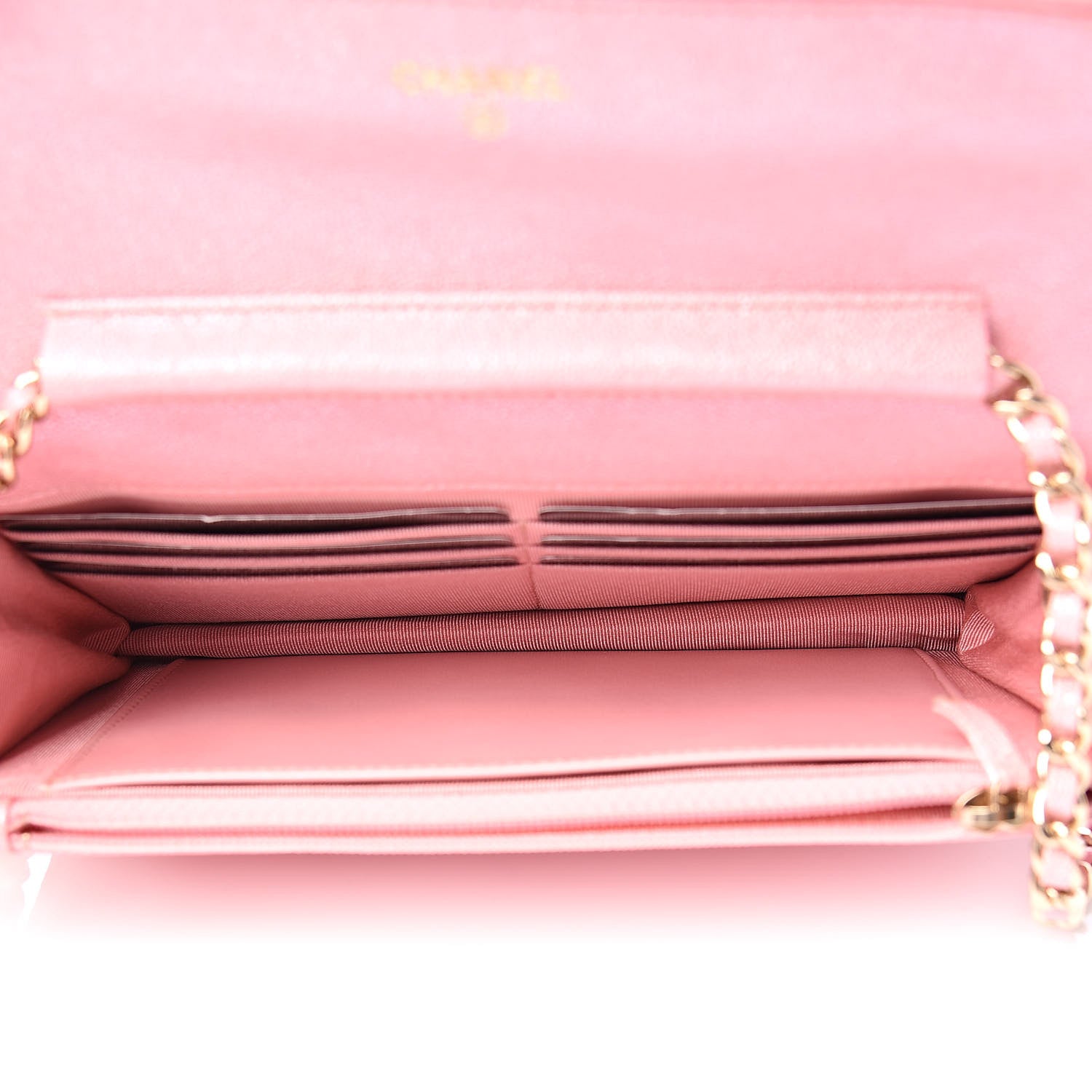 Chanel Iridescent Caviar Quilted Wallet on Chain WOC Rose Pink 5 of 12