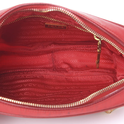 Prada Tessuto Nylon Saffiano Small Crossbody Rosso 4 of 15