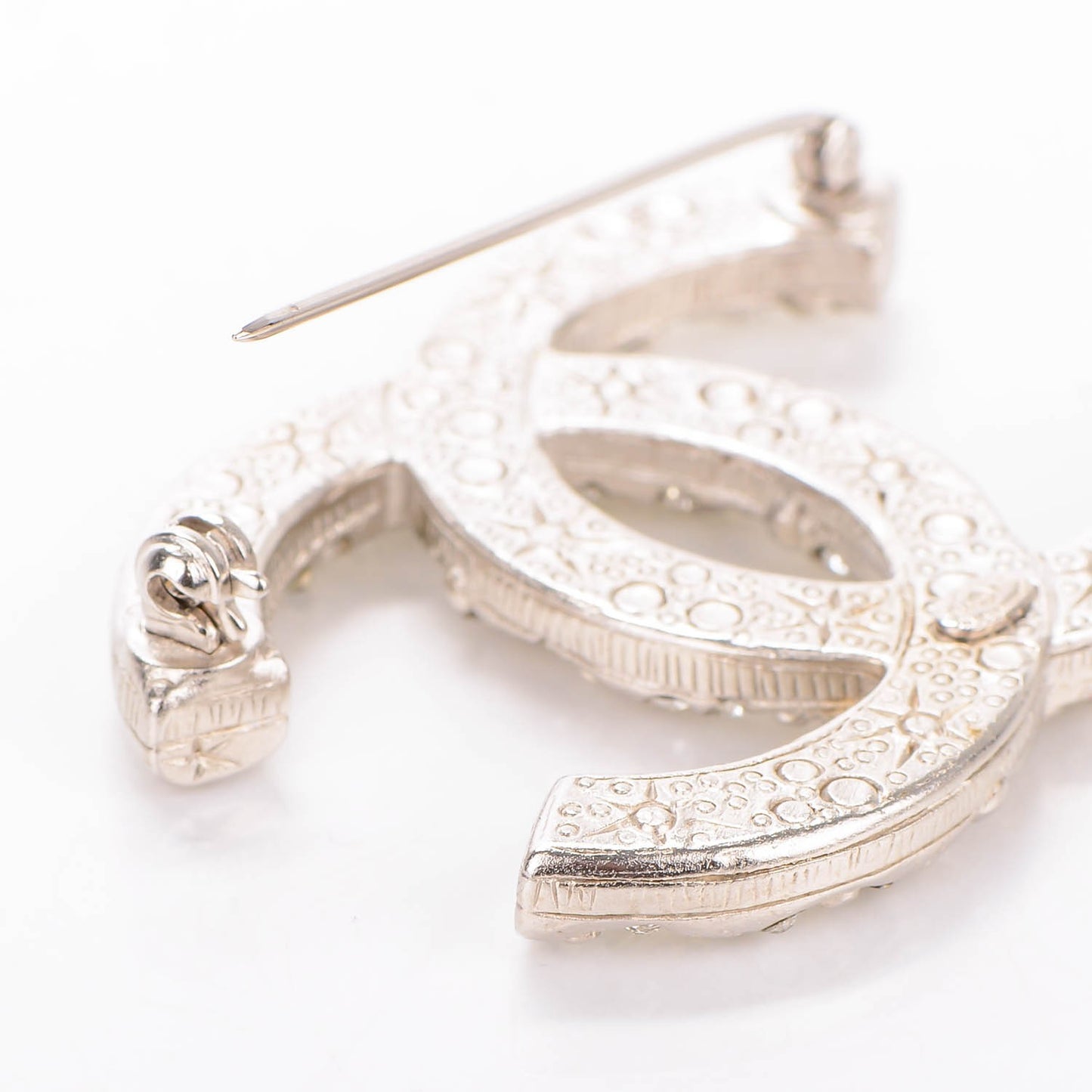 Crystal CC Brooch Silver