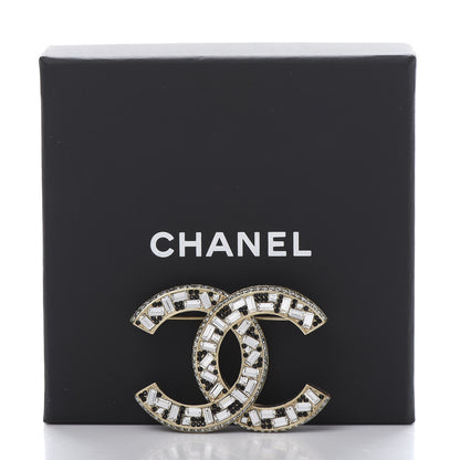 Chanel Baguette Crystal CC Brooch Gold Black 5 of 5