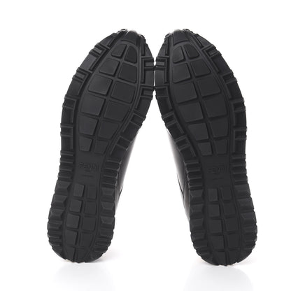 Fendi Vitello Elite Spike Monster Eyes Runner Sneakers 11 Black 7 of 7