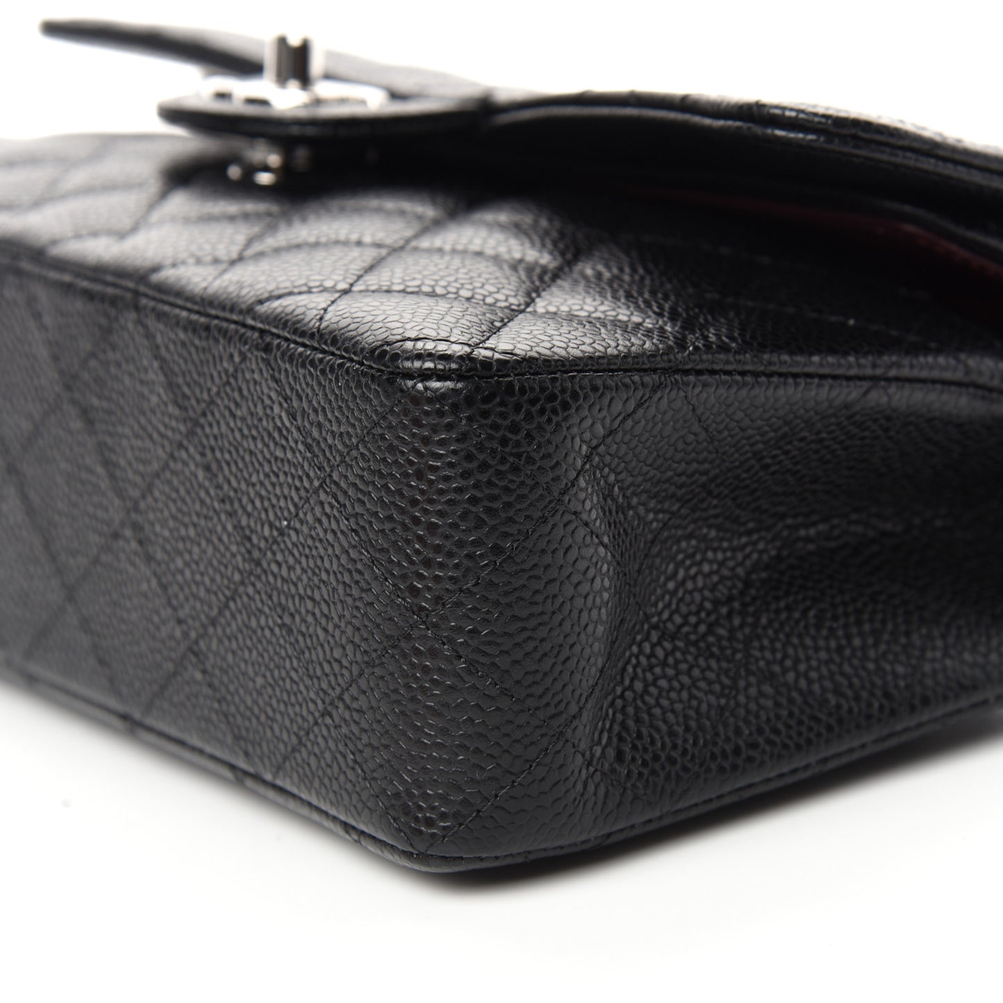 Caviar Quilted Small Double Flap Black