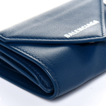 Balenciaga Calfskin Mini Papier Wallet Blue Marine 10 of 11