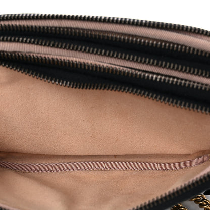 Gucci Calfskin Matelasse Mini GG Marmont Chain Crossbody Bag Black 9 of 16