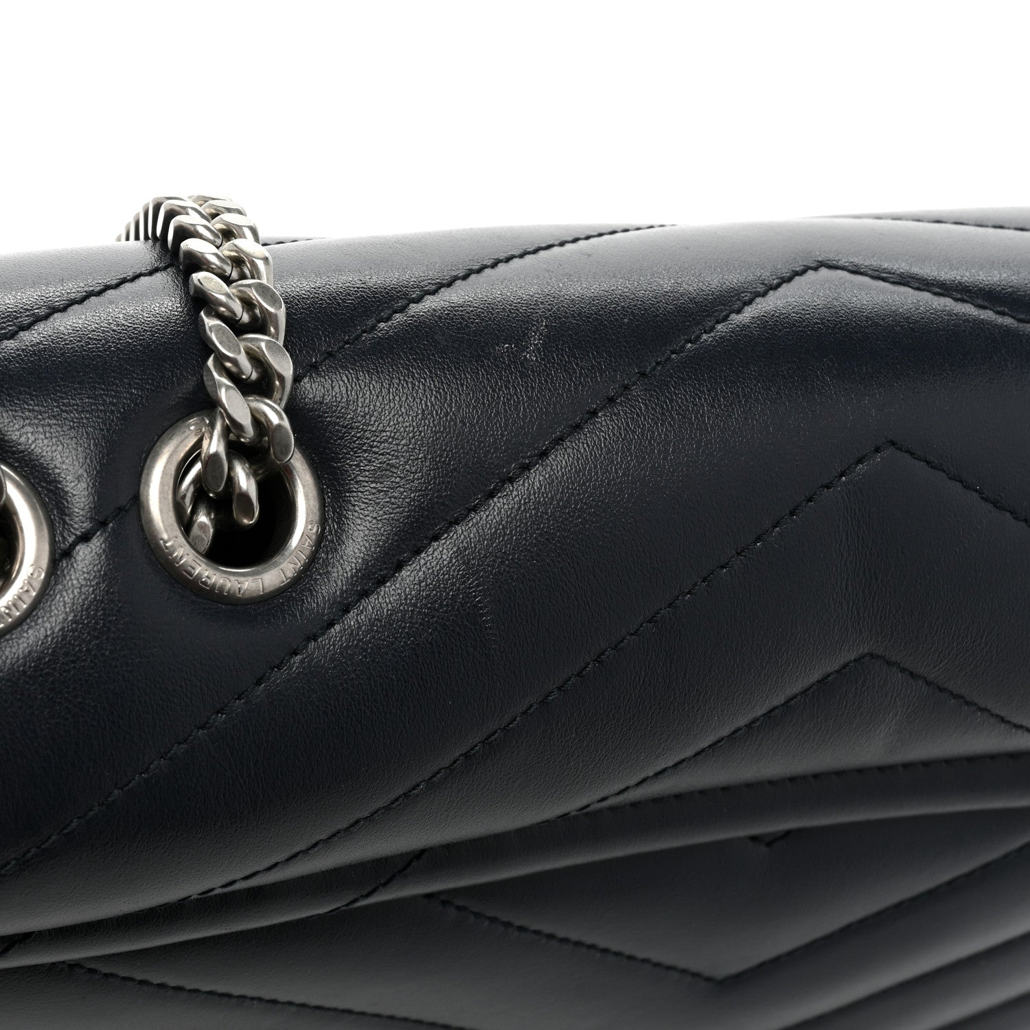 Saint Laurent Calfskin Y Quilted Monogram Medium Loulou Chain Satchel Medium Blue 20 of 20