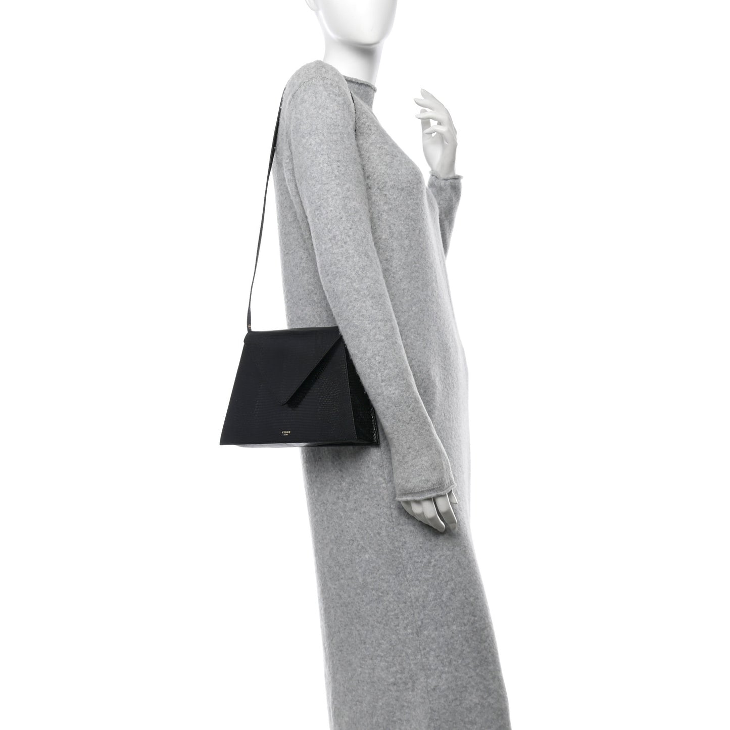 Lizard Edwige Shoulder Bag Black