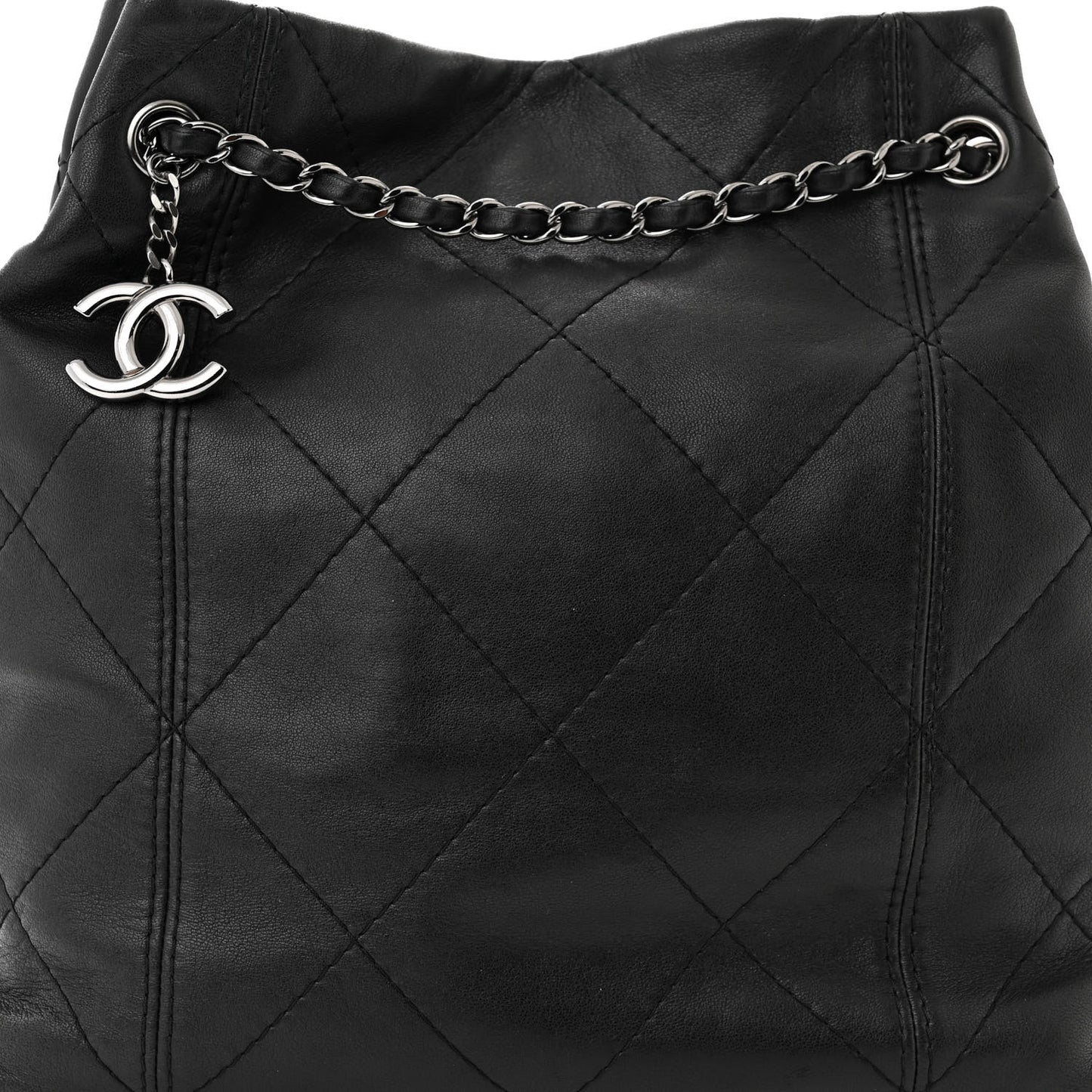 Lambskin Quilted Small Soft Touch Shoulder Bag Black