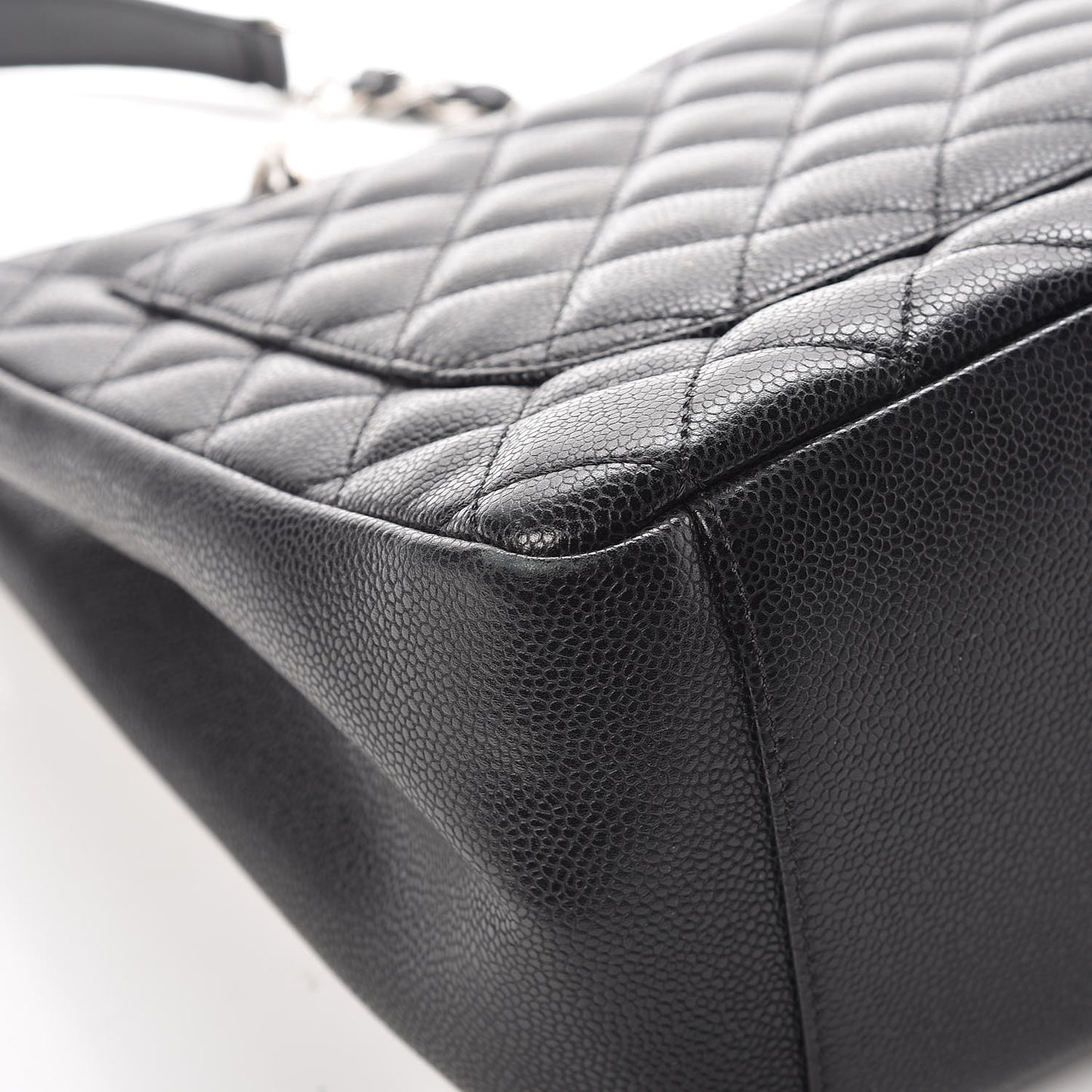 Caviar Quilted Grand Shopping Tote GST Black