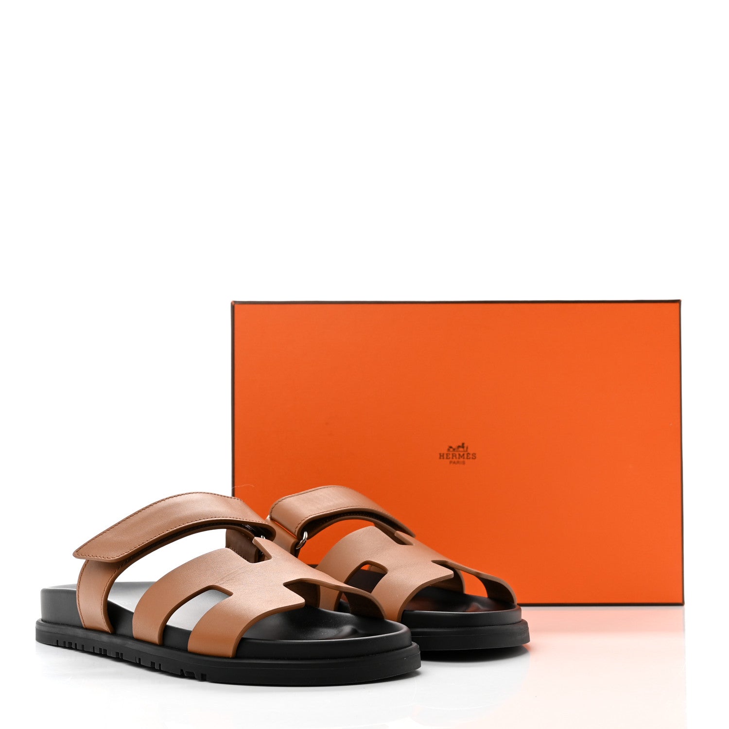 Hermes Calfskin Womens Chypre Sandals 38 Naturel 8 of 8