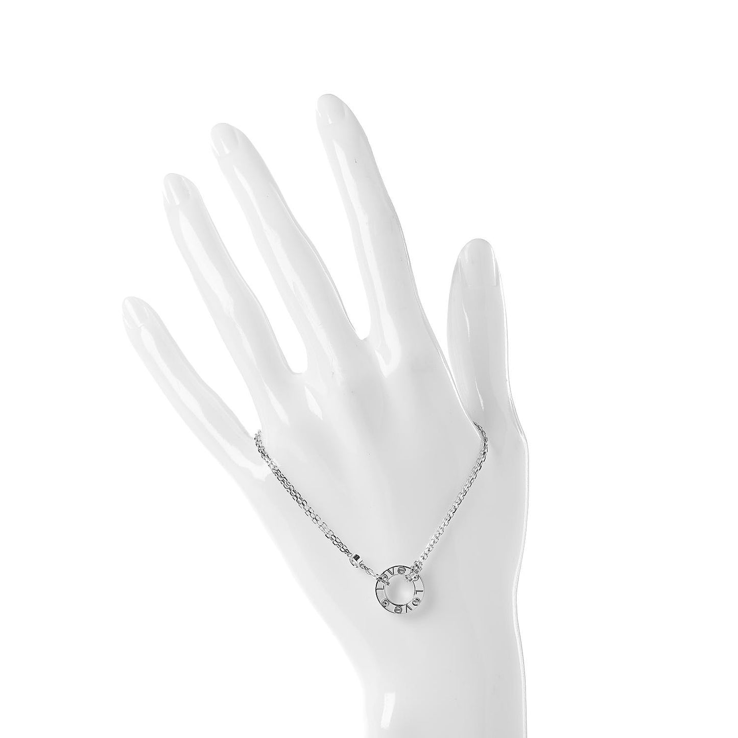 18K White Gold Diamond LOVE Bracelet
