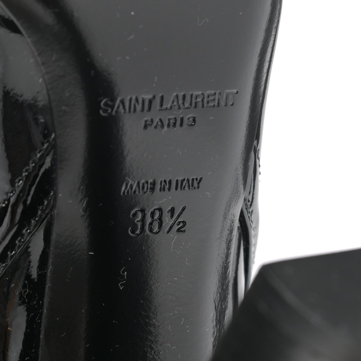 Patent Soxiante 105 Knee High Boots 38.5 Black