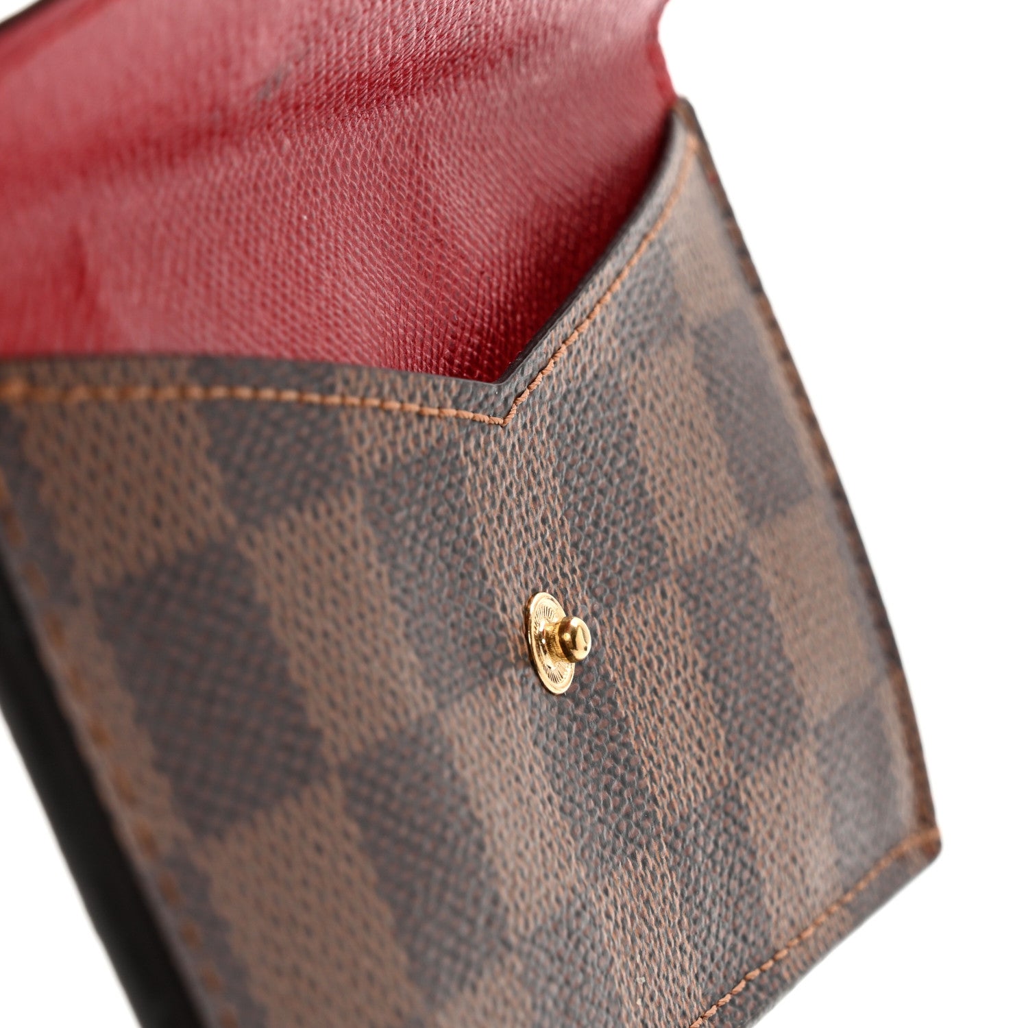 Louis Vuitton Damier Ebene Recto Verso Card Holder Red 10 of 14
