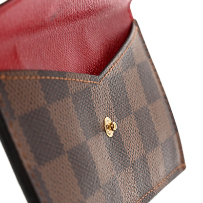 Louis Vuitton Damier Ebene Recto Verso Card Holder Red 10 of 14