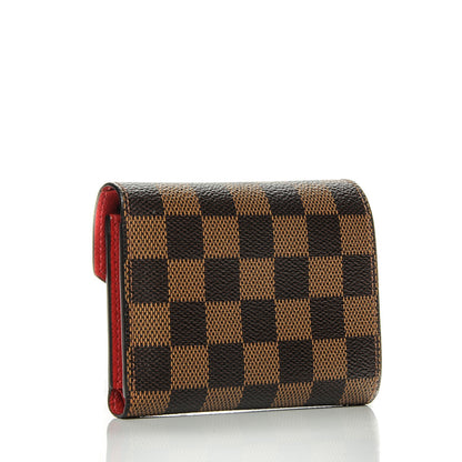 Louis Vuitton Damier Ebene Victorine Wallet Red 3 of 6