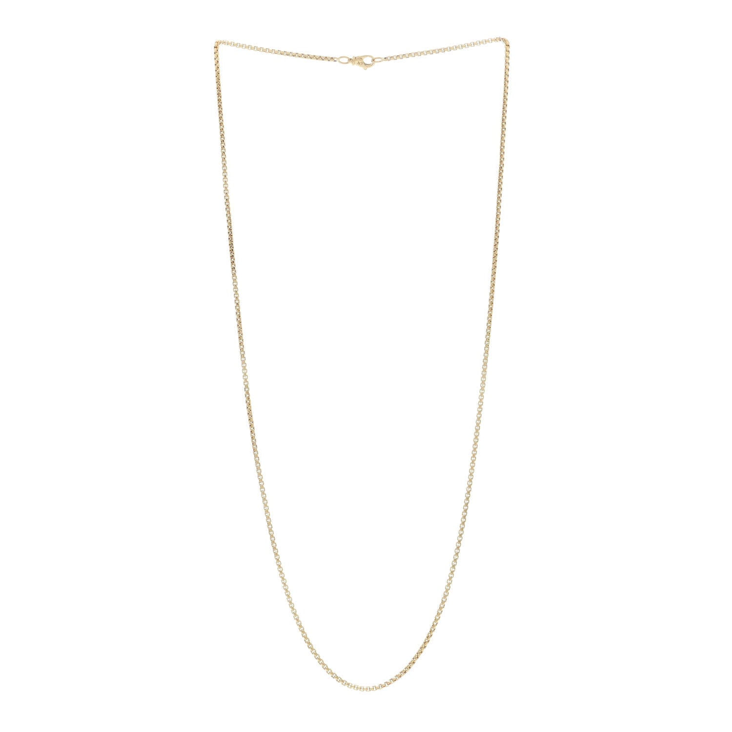 David Yurman 18K Yellow Gold 1.7mm Box Chain Necklace 22" 3 of 4