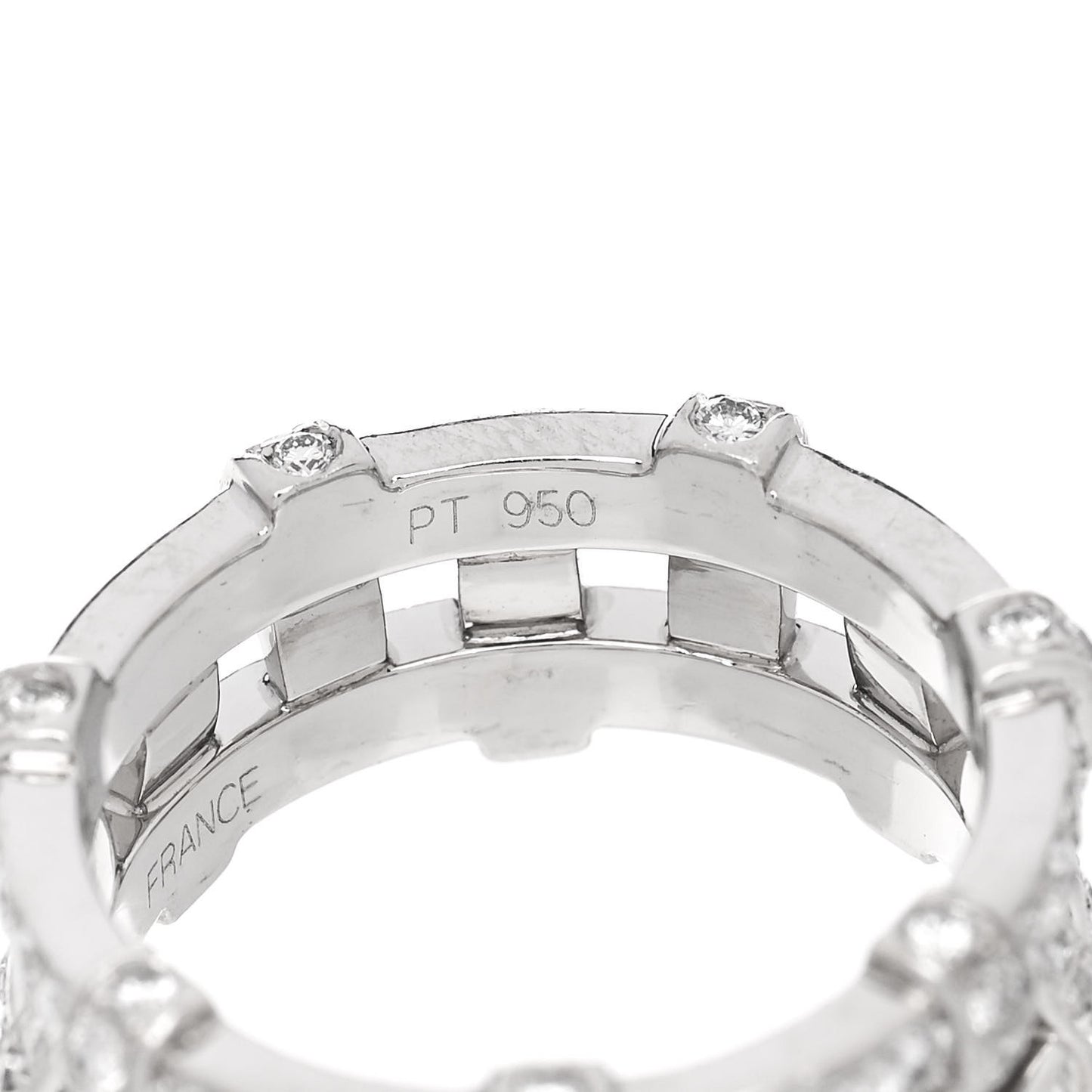 Platinum Diamond Weave Band Ring 50 5.5