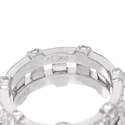 Tiffany Platinum Diamond Weave Band Ring 50 5.5 6 of 7