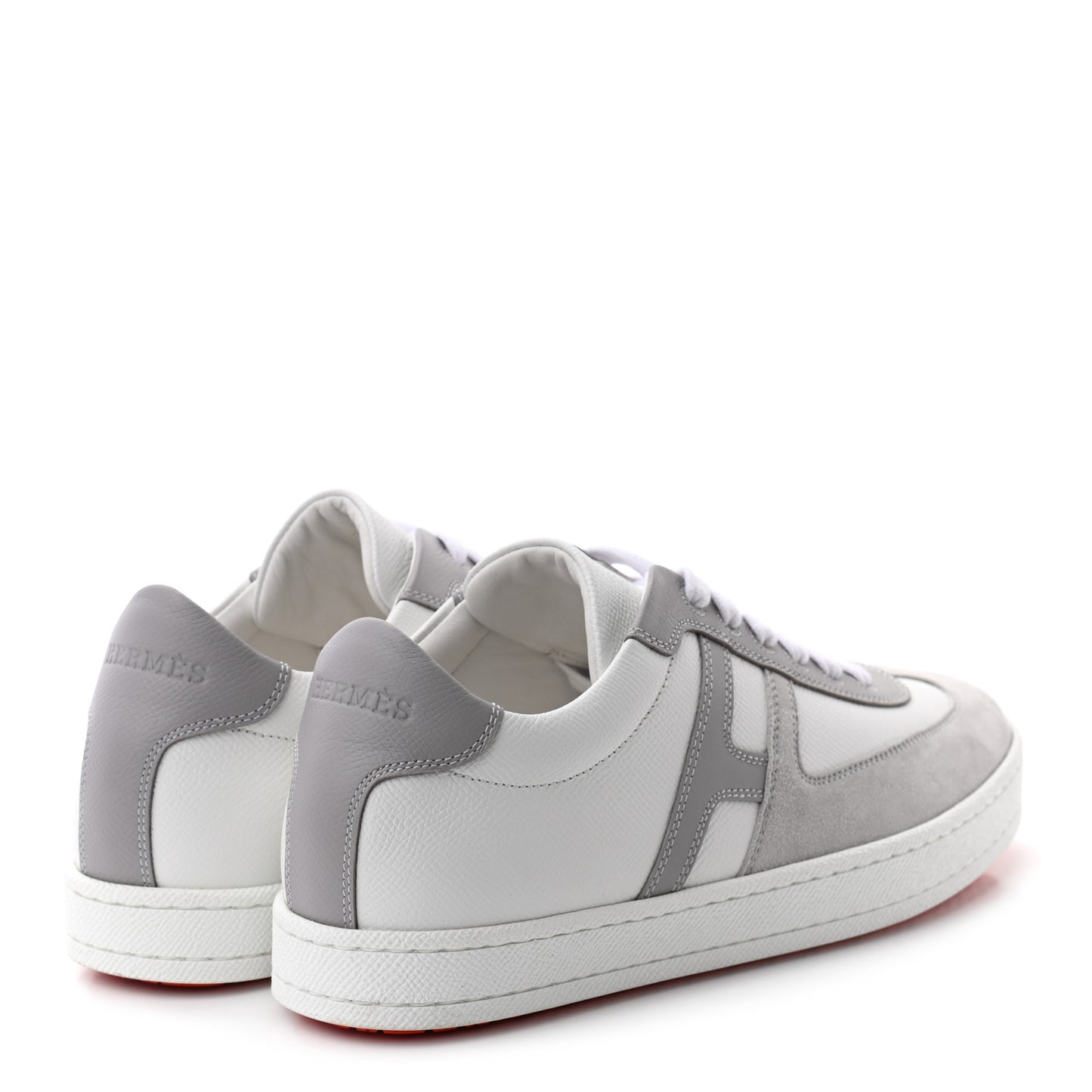 Epsom Suede Boomerang Sneakers 36 White Gris