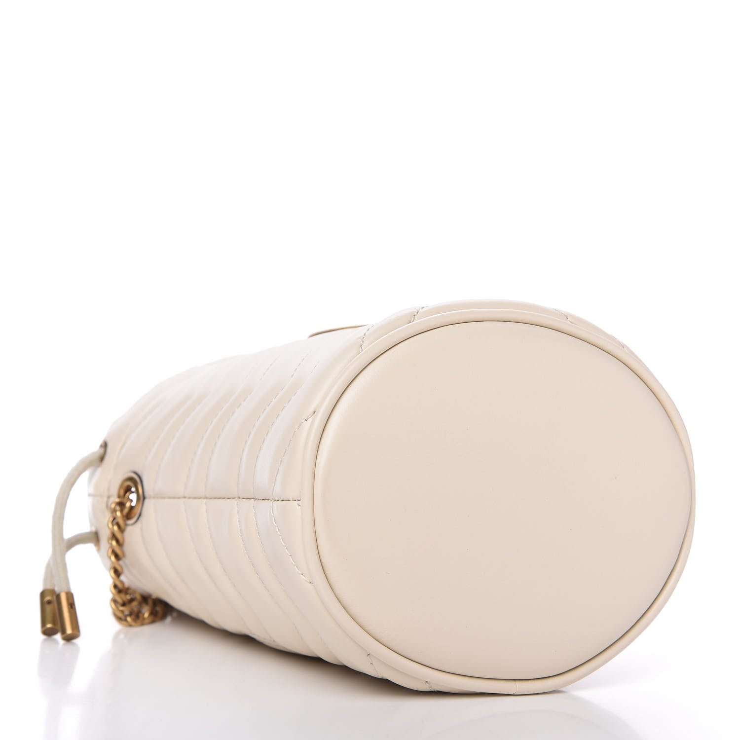 Gucci Calfskin Matelasse Mini GG Marmont 2.0 Bucket Bag White 4 of 11