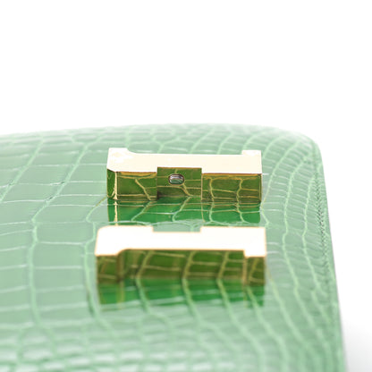 Hermes Shiny Alligator Constance 18 Cactus 12 of 21