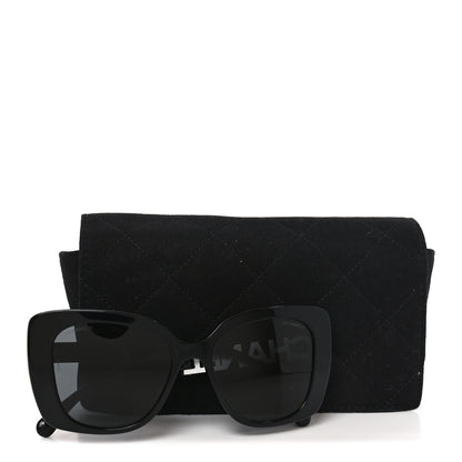 Chanel Acetate Strass Square Sunglasses 5422-B-A Black White 7 of 7