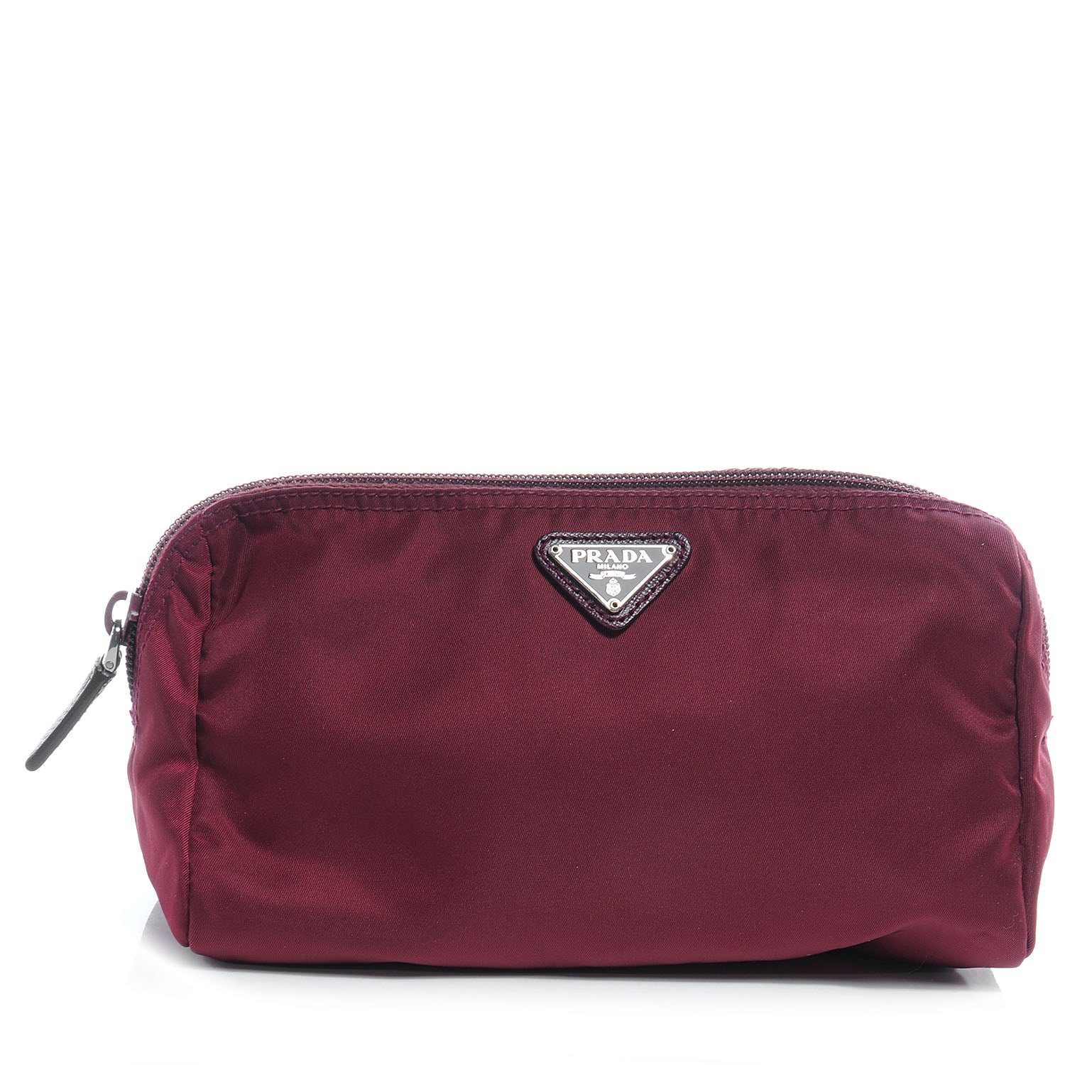 Prada Tessuto Nylon Cosmetic Bag Burgundy 1 of 10