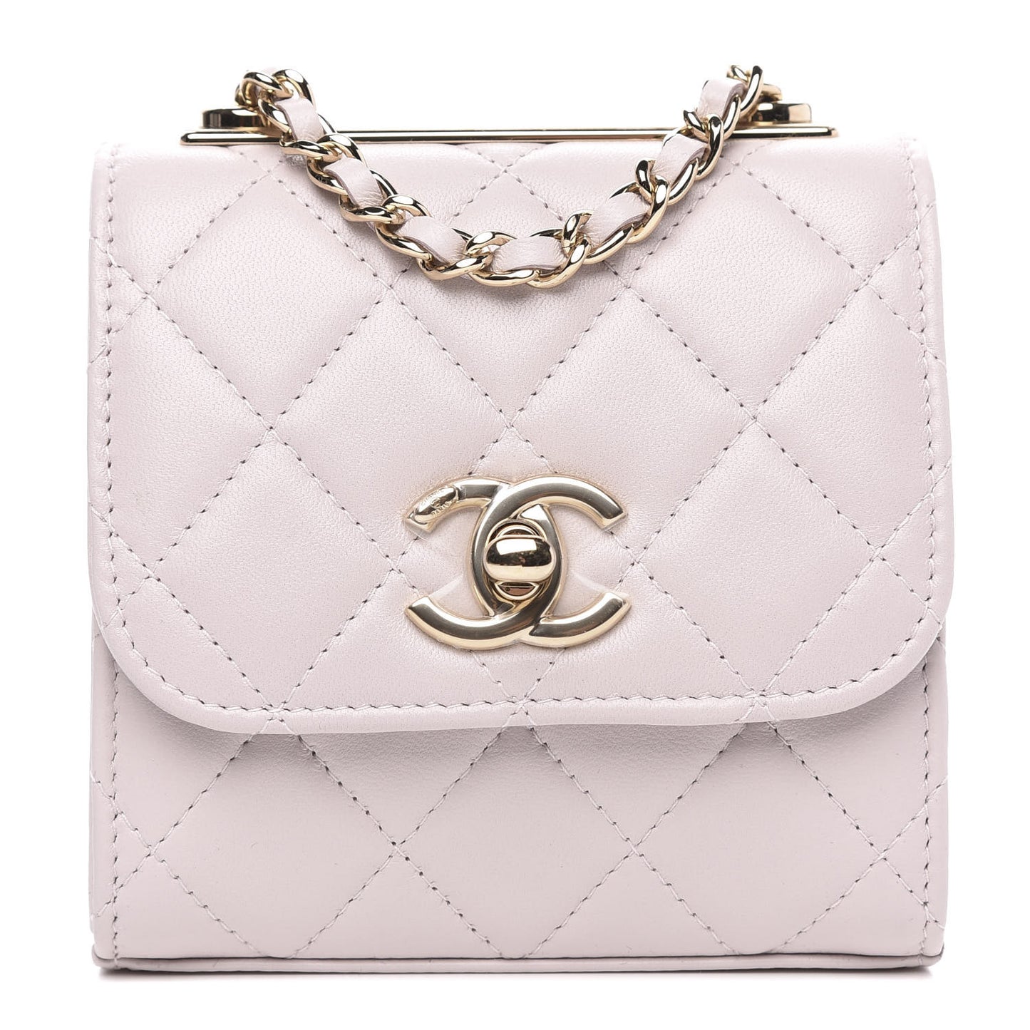 Lambskin Quilted Mini Trendy CC Clutch With Chain Lilas Lilac