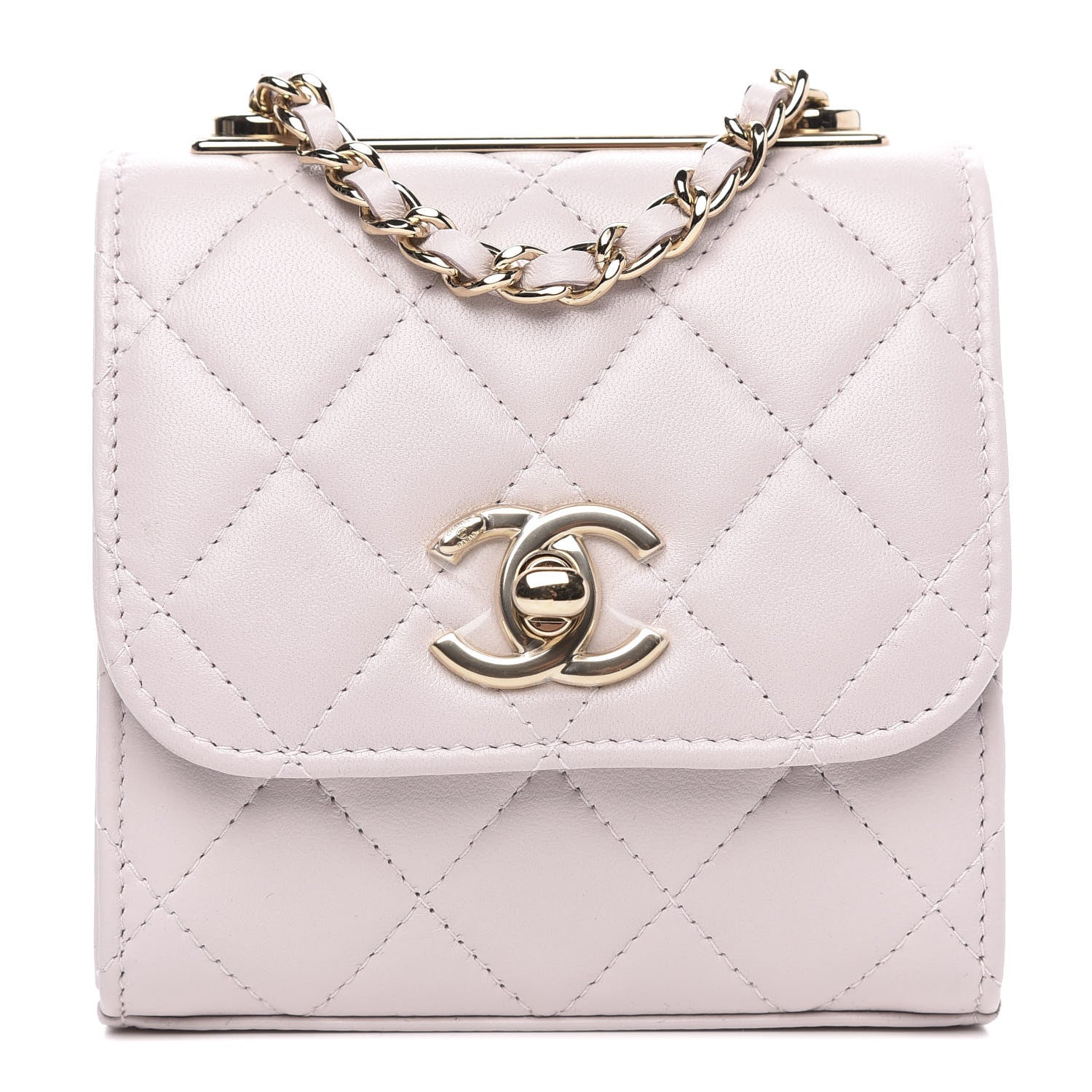 Chanel Lambskin Quilted Mini Trendy CC Clutch With Chain Lilas Lilac 1 of 10