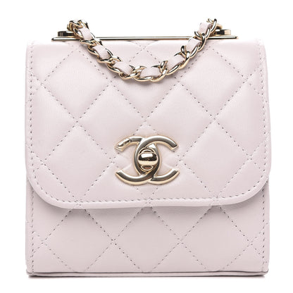 Chanel Lambskin Quilted Mini Trendy CC Clutch With Chain Lilas Lilac 1 of 10