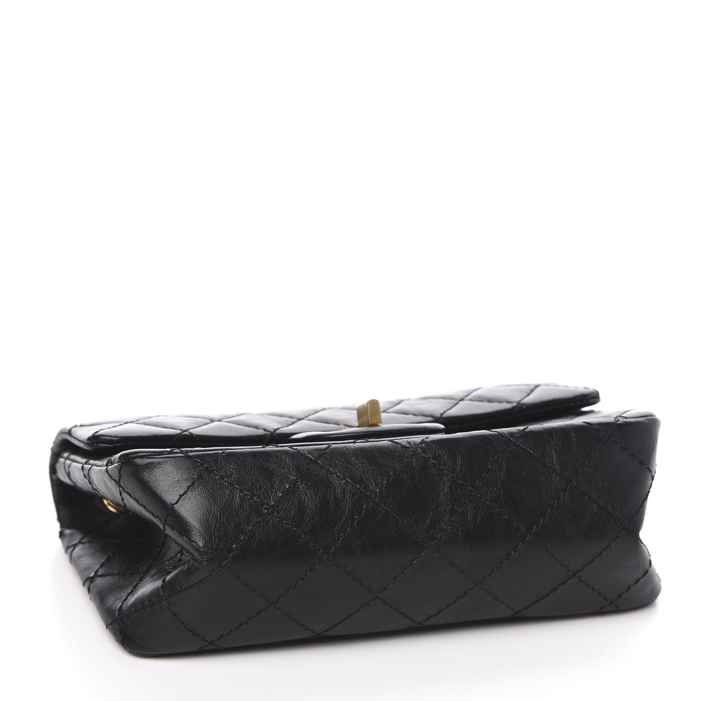 Aged Calfskin Quilted 2.55 Reissue Mini Flap Black
