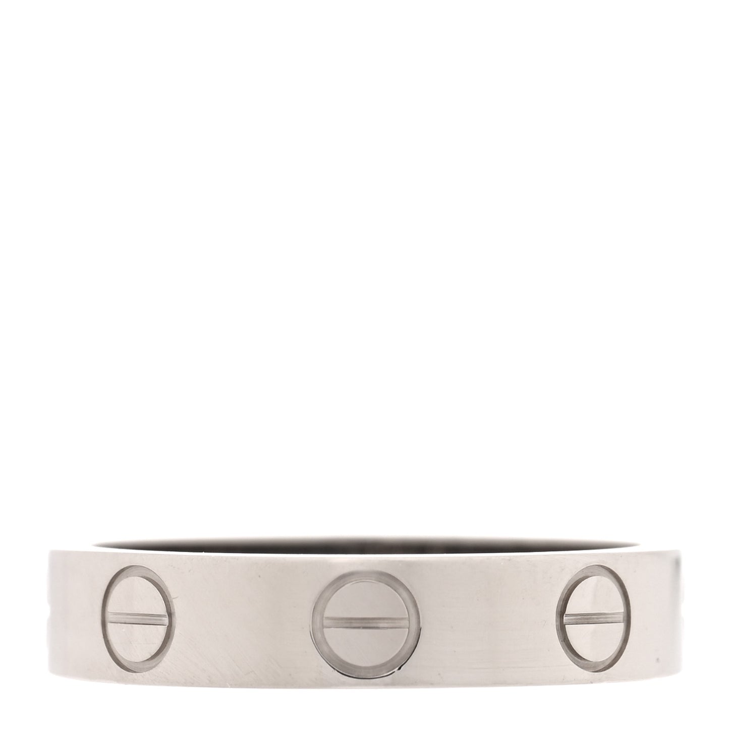 18K White Gold 3.5mm LOVE Wedding Band Ring 48 4.5