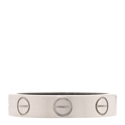 Cartier 18K White Gold 3.5mm LOVE Wedding Band Ring 48 4.5 3 of 4