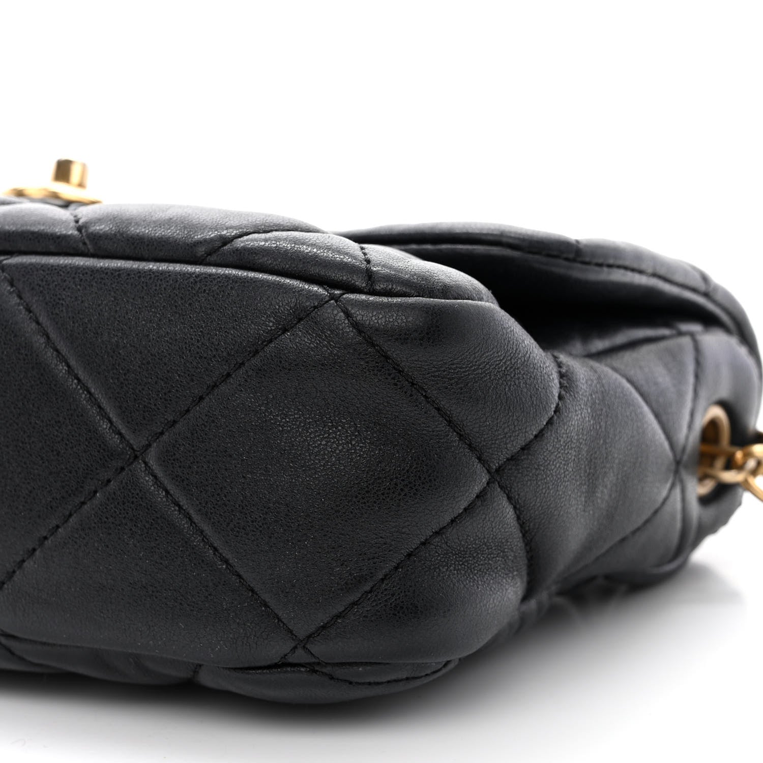 Chanel Lambskin Plexiglass Quilted Coco Love Flap Black 10 of 10