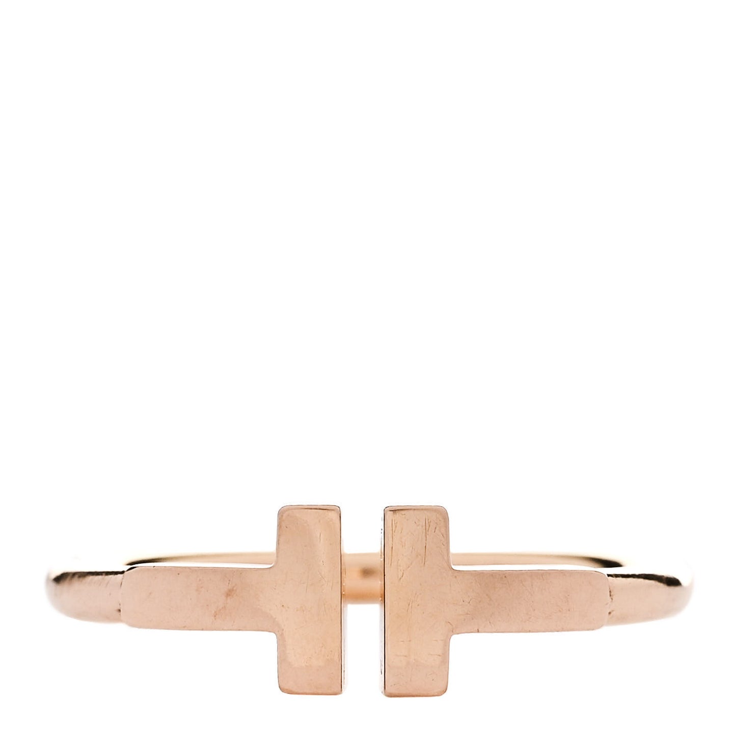 18K Rose Gold T Wire Ring 52 6