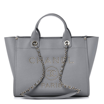 Chanel Caviar Studded Small Deauville Tote Grey 1 of 10