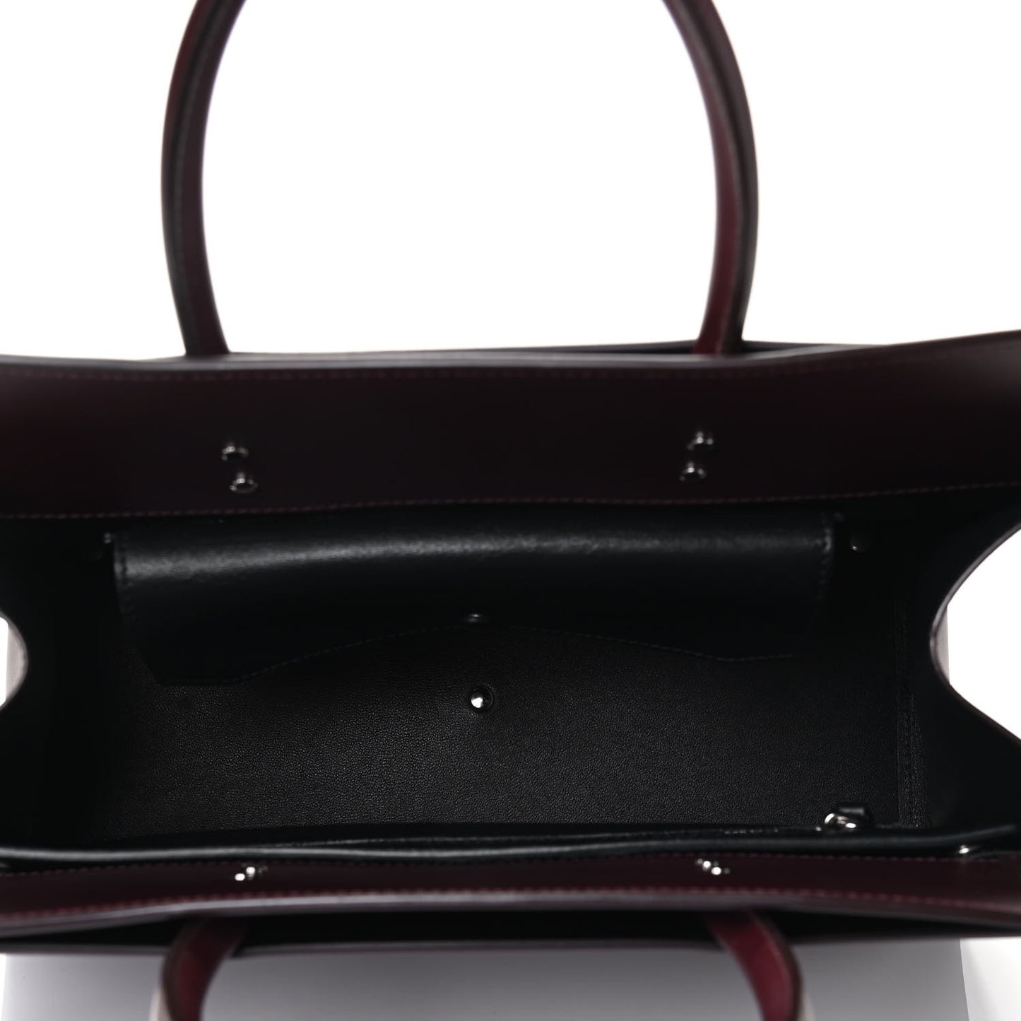 Smooth Calfskin Medium Horizon Satchel Oxblood