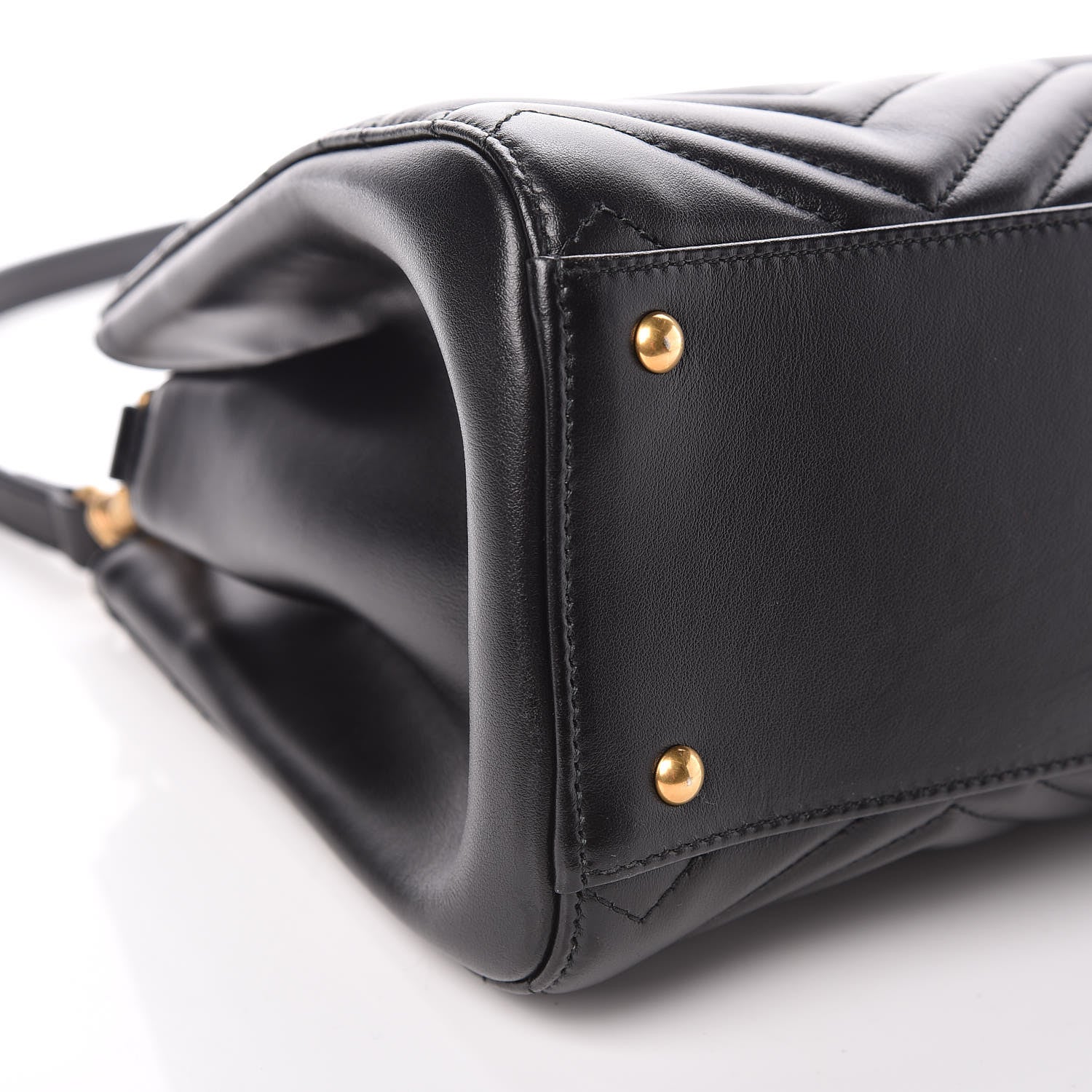 Gucci Calfskin Matelasse Small GG Marmont Tote Black 8 of 9