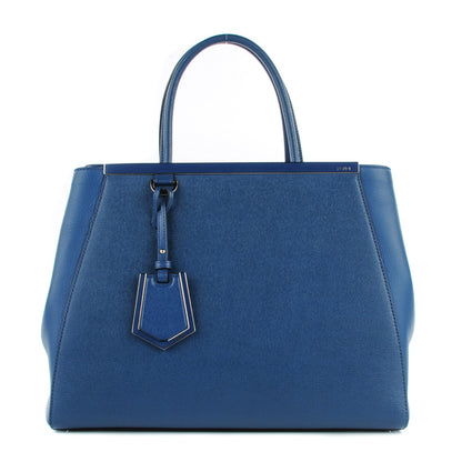 Fendi Vitello Elite Regular 2Jours Tote Blue Cobalto 1 of 9