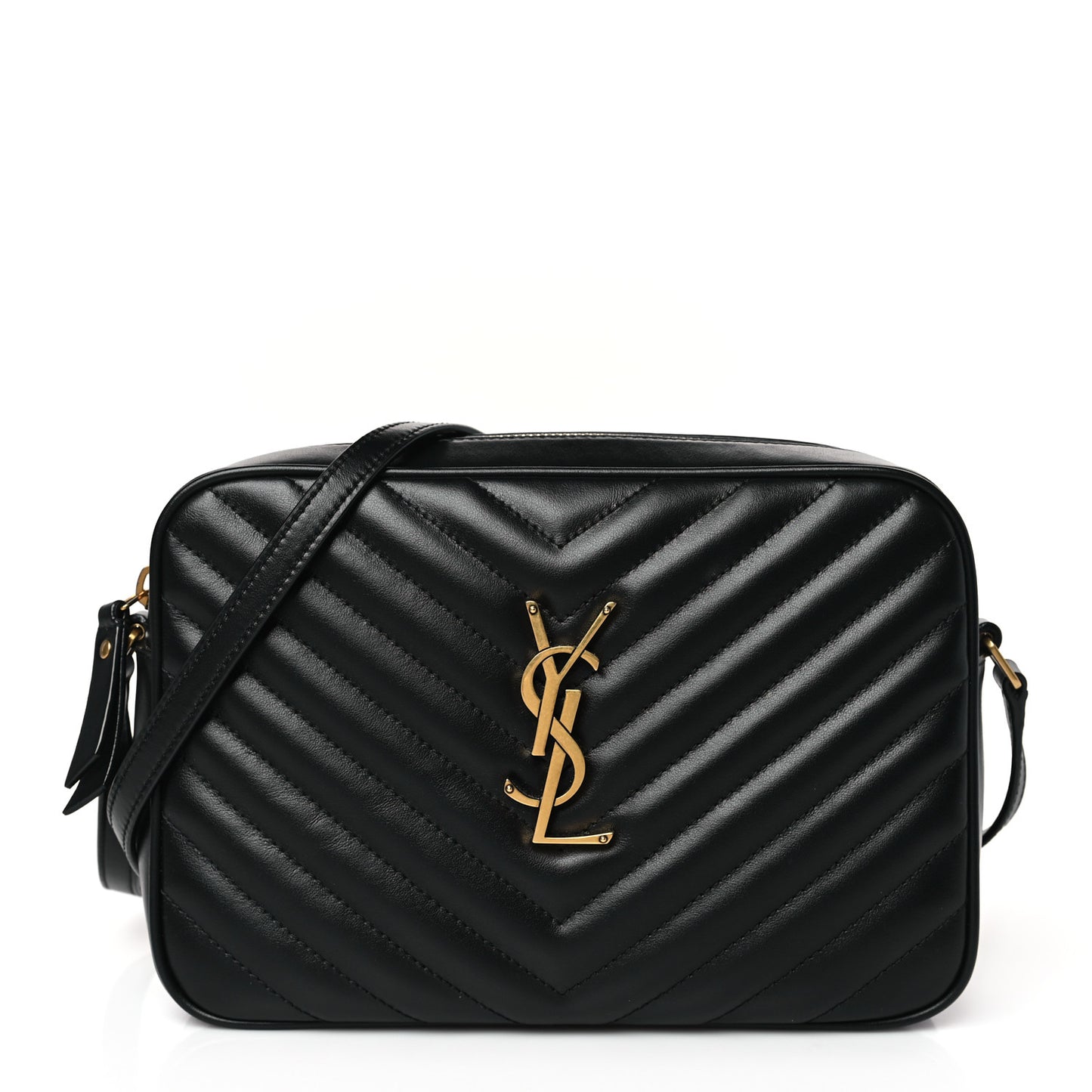 Calfskin Matelasse Monogram Lou Camera Bag Black