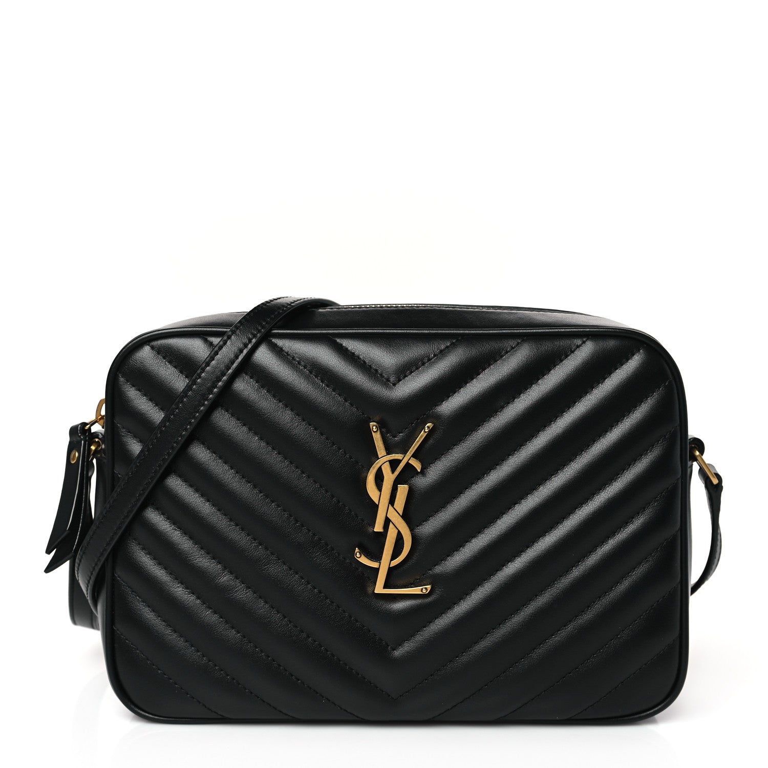 Saint Laurent Calfskin Matelasse Monogram Lou Camera Bag Black 1 of 9