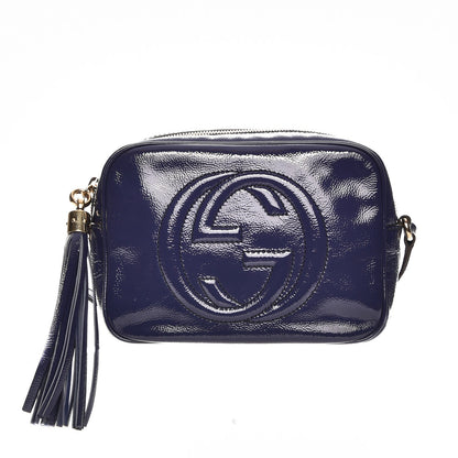 Gucci Vernice Naplack Small Soho Disco Bag Uniform Blue 1 of 7