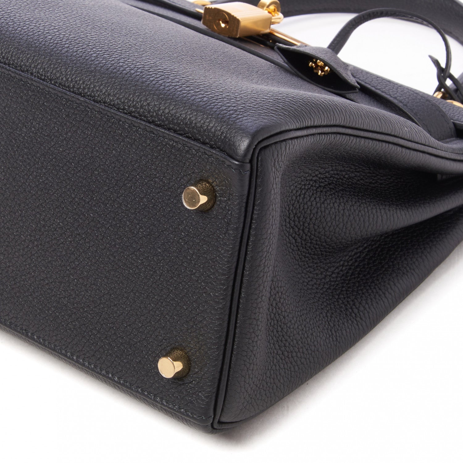 Hermes Togo Kelly Retourne 28 Black 7 of 34