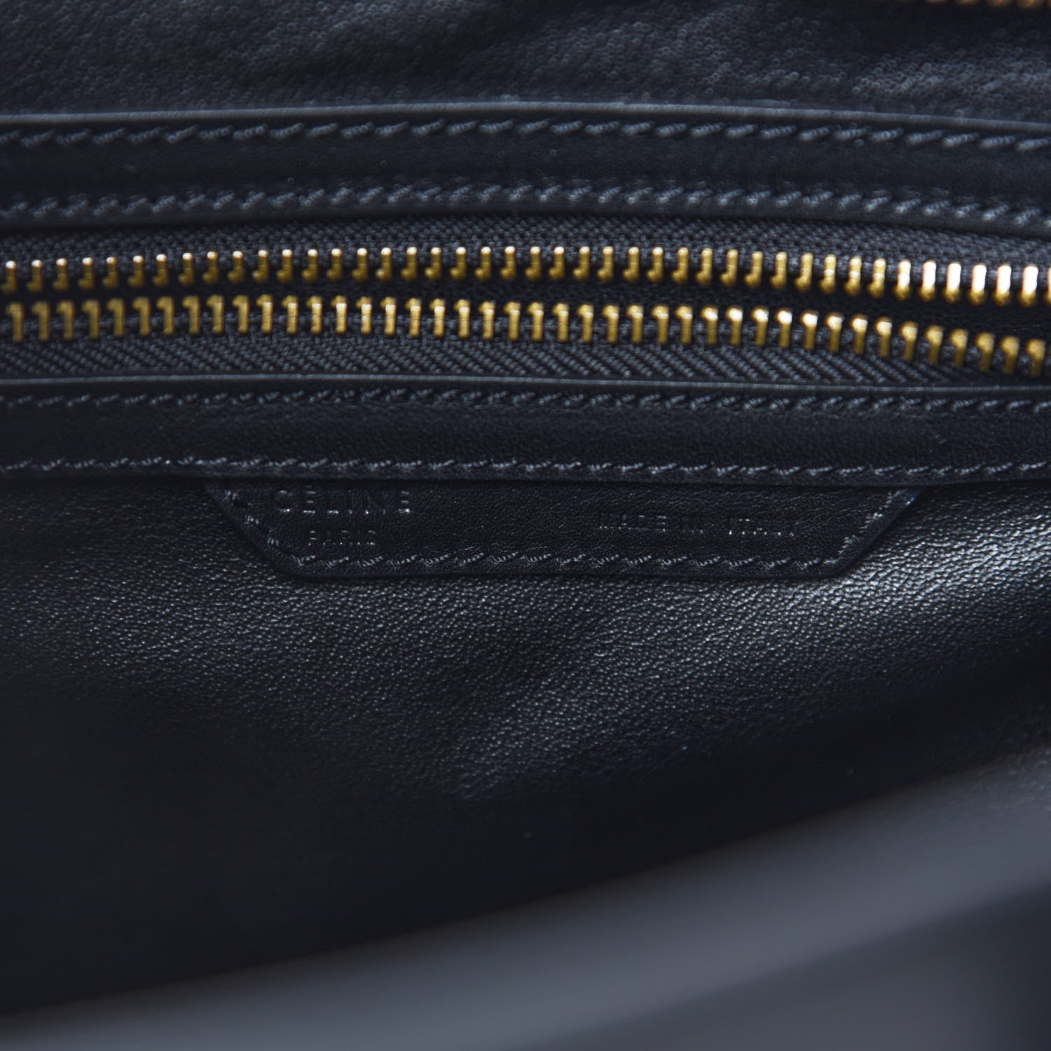 Celine Drummed Calfskin Bi-Color Micro Luggage 8 of 10