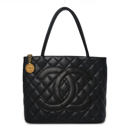 Chanel Caviar Quilted Medallion Tote Black 1 of 8