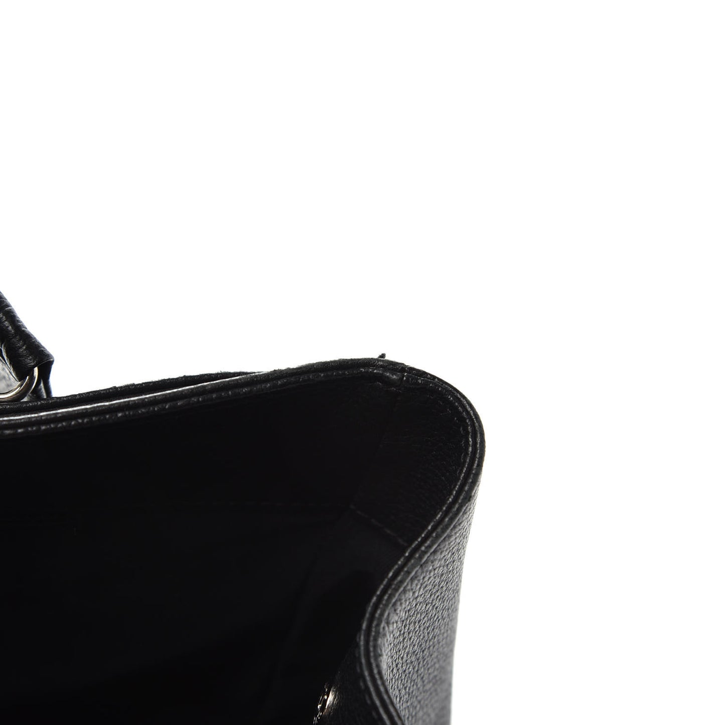 Calfskin Cerf Executive Shopper Tote Black
