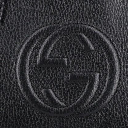 Gucci Pebbled Calfskin Medium Soho Top Handle Satchel Black 8 of 10